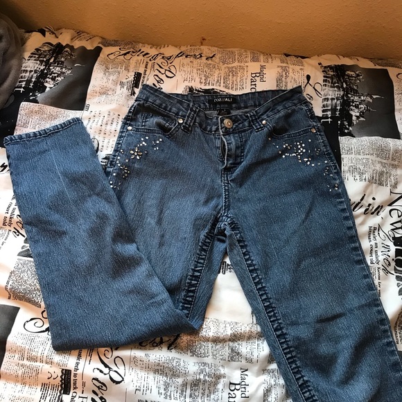 Roz & Ali Denim - Roz and Ali Rhinestone Embellished Jeans